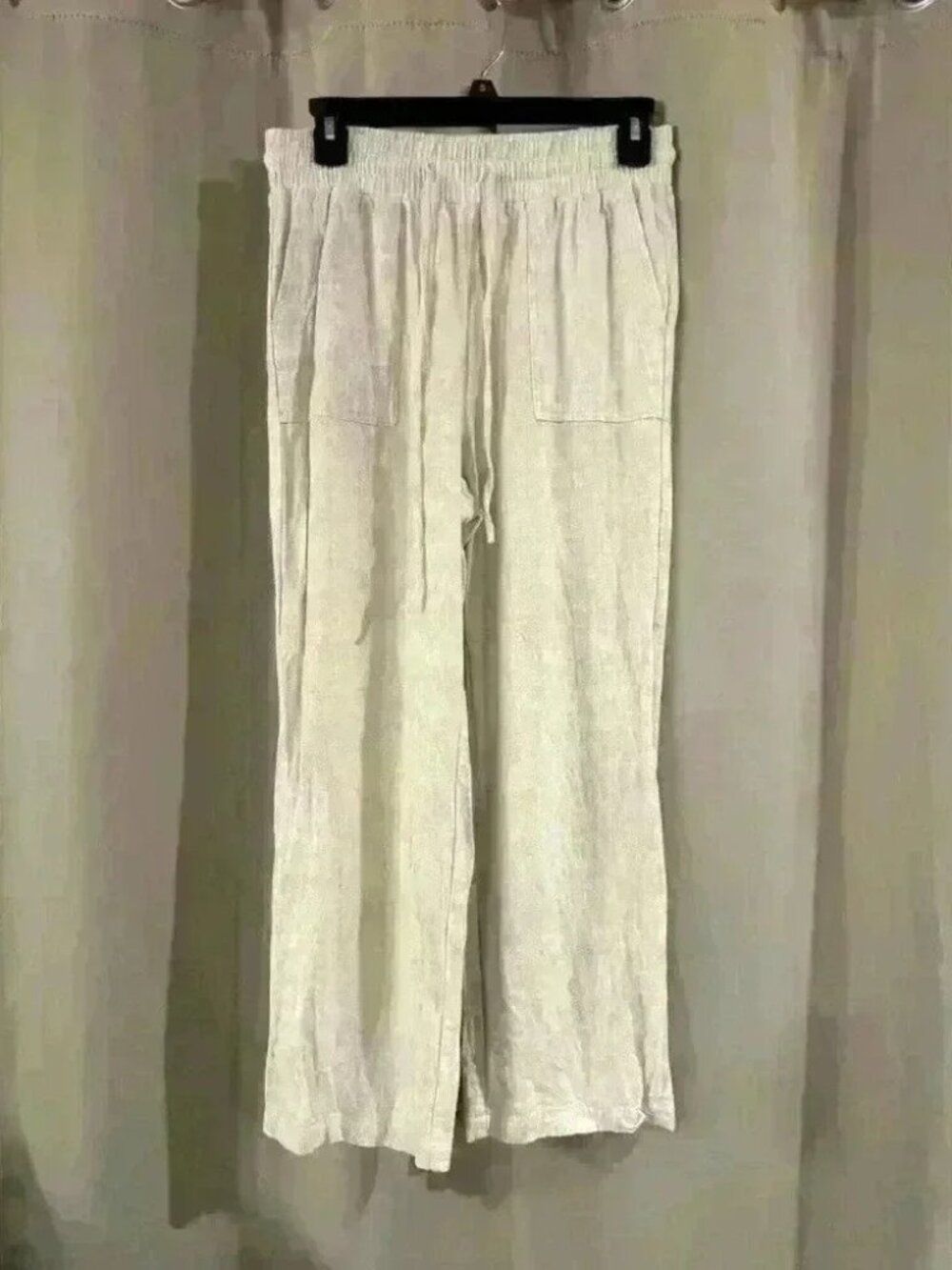 Women’s Cream Wide Leg Casual Pants